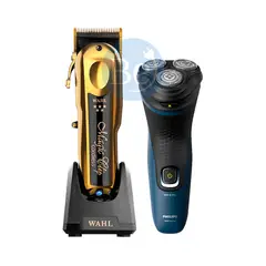 WAHL - Combo Cortadora Magic Clip Gold 08148-708 y Afeitadora Philips