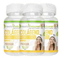 HEALTHNATURAL - PACK 3 COLÁGENO HIDROLIZADO 1500MG