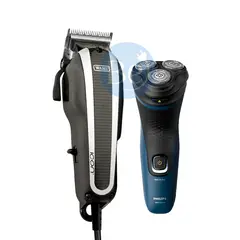 WAHL - Combo Cortadora Icon Negro 8490-018 y Afeitadora Philips