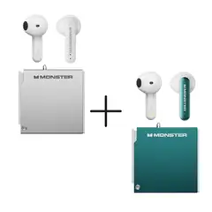 MONSTER - Audífonos Bluetooth Gamer XKT17 Green + XKT17 Silver