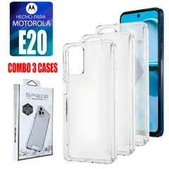 ASIA IMPORT - Combo Case Space Transparente Para Motorola E20