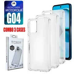 ASIA IMPORT - Combo Case Space Transparente Para Motorola G04