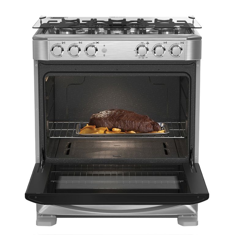 Cocina a Gas 5 Hornillas 76cm Inox CMP7628FX0
