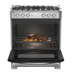 MABE - Cocina a Gas 5 Hornillas 76cm Inox CMP7628FX0