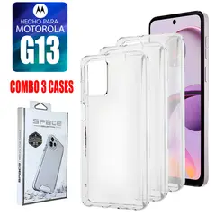 ASIA IMPORT - Combo Case Space Transparente Para Motorola G13