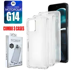 ASIA IMPORT - Combo Case Space Transparente Para Motorola G14