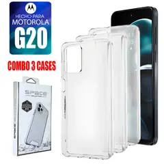 ASIA IMPORT - Combo Case Space Transparente Para Motorola G20