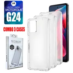 ASIA IMPORT - Combo Case Space Transparente Para Motorola G24