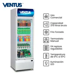 VENTUS - Exhibidor Vertical 370Lt VC-370W - Blanco