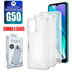 ASIA IMPORT - Combo Case Space Transparente Para Motorola G50