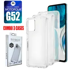 ASIA IMPORT - Combo Case Space Transparente Para Motorola G52