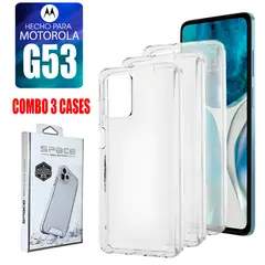 ASIA IMPORT - Combo Case Space Transparente Para Motorola G53