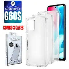 ASIA IMPORT - Combo Case Space Transparente Para Motorola G60S
