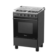 MIDEA - Cocina a Gas 24" 4 Quemadores Negra