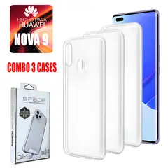 ASIA IMPORT - Combo Case Space Transparente Para Huawei Nova 9