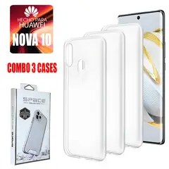 ASIA IMPORT - Combo Case Space Transparente Para Huawei Nova 10