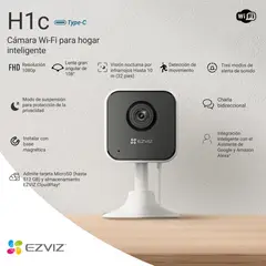 EZVIZ - CAMARA WIFI H1C 2MP AUDIO BIDIRECCIONAL LENTE GRAN ANGULAR