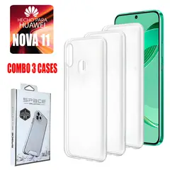 ASIA IMPORT - Combo Case Space Transparente Para Huawei Nova 11