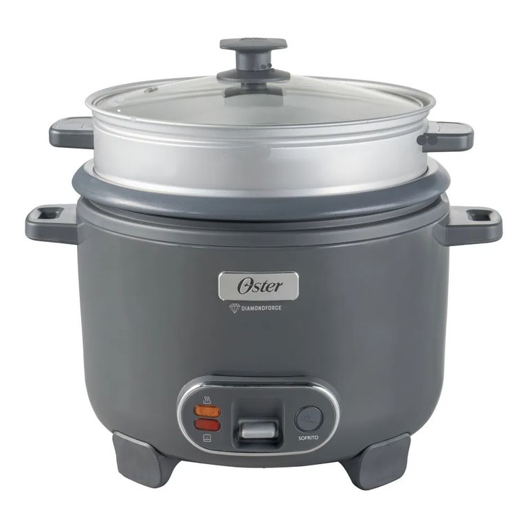 Olla Arrocera 3 en 1 de 12 Tazas Diamond Force CKSTRC12DFSKE-053 2.2litros Gris