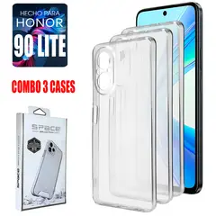 ASIA IMPORT - Combo Case Space Transparente Para Honor 90 Lite