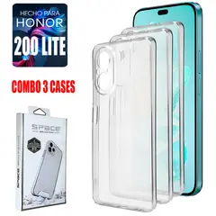 ASIA IMPORT - Combo Case Space Transparente Para Honor 200 Lite