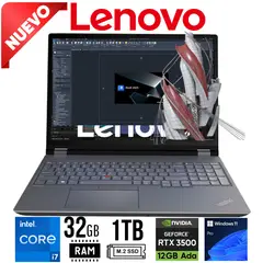 LENOVO - LAPTOP THINKPAD P16 Gen2 16" WUXGA i7 13700HX, RAM 32GB ,SSD 1TB RTX3500 12GB W11 PRO