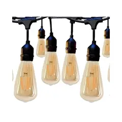 ANYHOGAR - Guirnalda Terraza Patio Ampolletas Incluidas Soquetes 10 Mtr