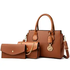 BLWOENS - Cartera de mujer -3 piezas - Café