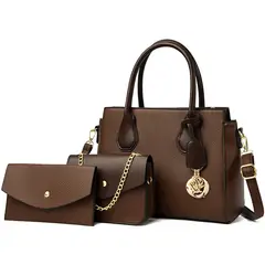 BLWOENS - Cartera de mujer -3 piezas - Café