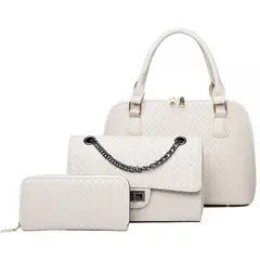 BLWOENS - Cartera de mujer -3 piezas - Blanco