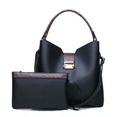 BLWOENS - Cartera de mujer -2 piezas - Negro