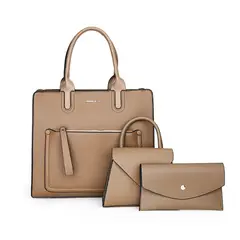 BLWOENS - Cartera de mujer -3 piezas - Beige