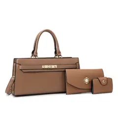 BLWOENS - Cartera de mujer -3 piezas - Beige