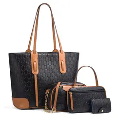 BLWOENS - Cartera de mujer -4 piezas - Negro
