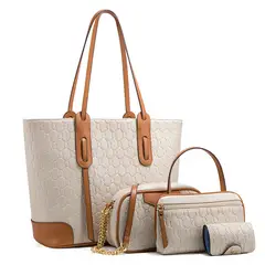 BLWOENS - Cartera de mujer -4 piezas - Blanco
