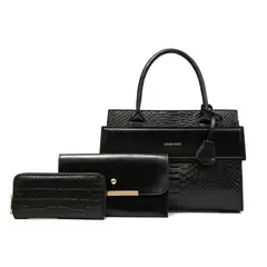 BLWOENS - Cartera de mujer -3 piezas - Negro