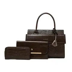 BLWOENS - Cartera de mujer -3 piezas - Café