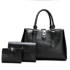 BLWOENS - Cartera de mujer -3 piezas - Negro