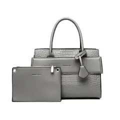BLWOENS - Cartera de mujer -2 piezas - Gris