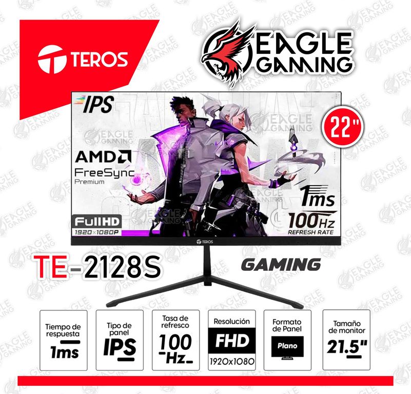 Monitor 22" TE-2128S 21.45 Pulg IPS 1920x1080 FullHD HDMI VGA