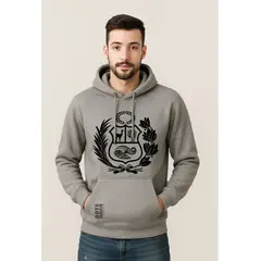 ARTEMANIA - Polera Hoodie Escudo Peru Peruano Solido