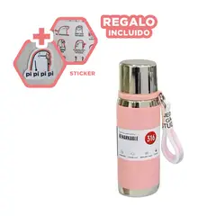 GENERICO - Termo de Agua Caliente 800ml Rosado Y+Regalo Stickers