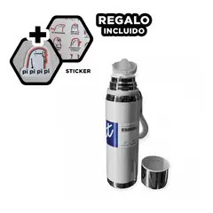 GENERICO - Termo de Agua Caliente 800ml Blanco Y+Regalo Stickers