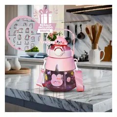 GENERICO - Pack6 Botella Bonito de Conejo en Rosa Y+Regalo Stickers