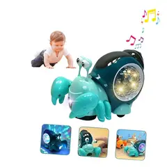 GENERICO - Cangrejo Verde de Juguete con Música y Luces LED para Bebé