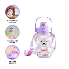 GENERICO - Pack4 Botella para Niños en Morado Y+Papel de Regalo