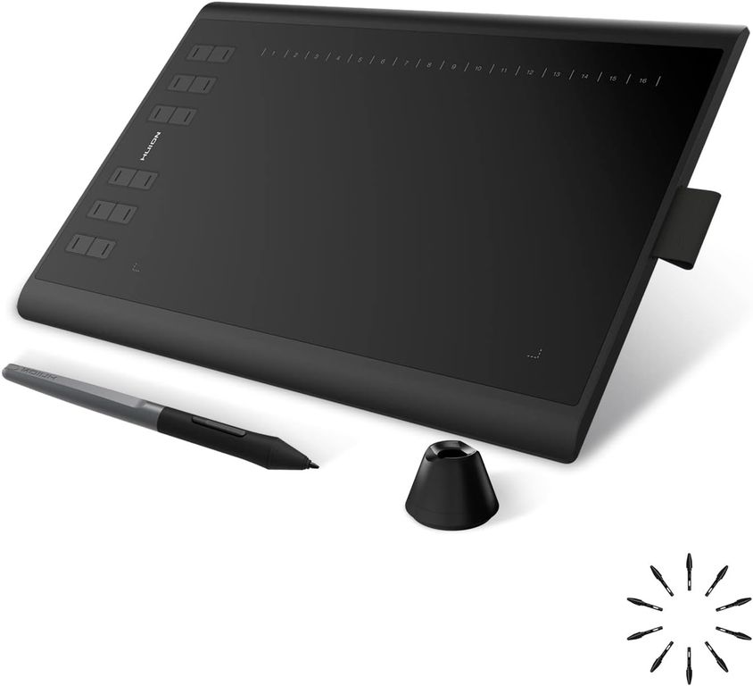 Tableta Gráfica Gigante H1060P-OTG 10x6 Pulgadas y 60° Inclinación
