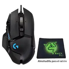 LOGITECH - Mouse Gamer G502 Hero Gaming 16KDPI 11 Botones Y Mousepad