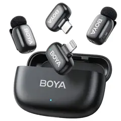 BOYA - Mini-12 Micrófono Inalámbrico USB-C Lightning Para iPhone Android