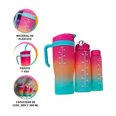 GENERICO - Pack2 Tomatodo Compacto Trio en Tono Fucsi Y+Regalo Agendita